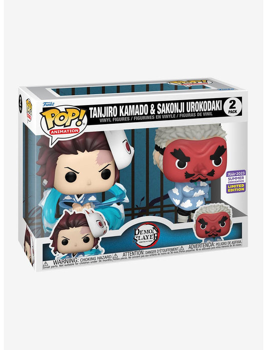 Funko Pop! Animation Demon Slayer: Kimetsu no Yaiba Tanjiro Kamado & Sakonji Urokodaki Summer Convention