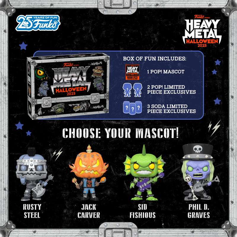 Funko Pop Heavy Metal Halloween Box Of Fun 2023 - Team: Phil D. Graves