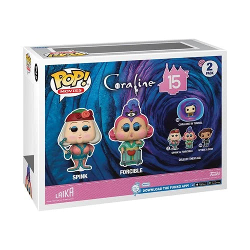 Funko Pop Movies: Coraline 15 Aniversario - Spink y Forcible 2 Pack
