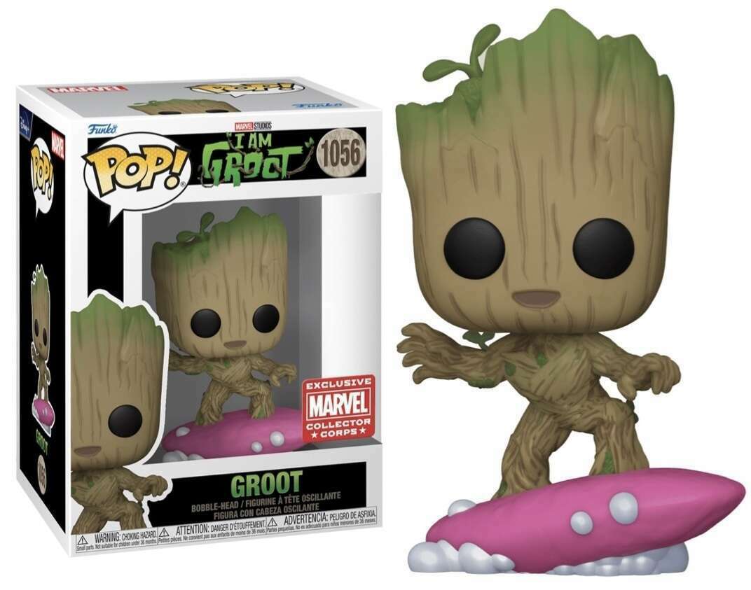 Funko Pop! Marvel: I am groot - Groot Surfing On Soap Bar #1056 Collector Corps