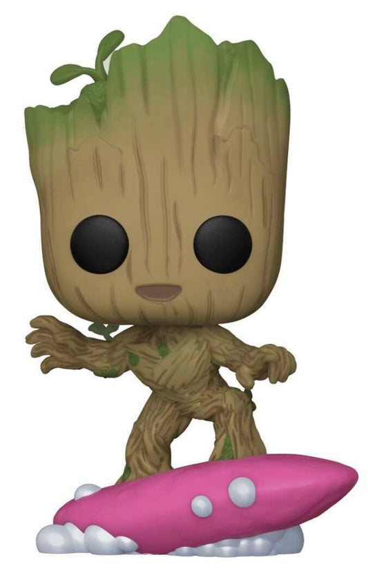 Funko Pop! Marvel: I am groot - Groot Surfing On Soap Bar #1056  Collector Corps