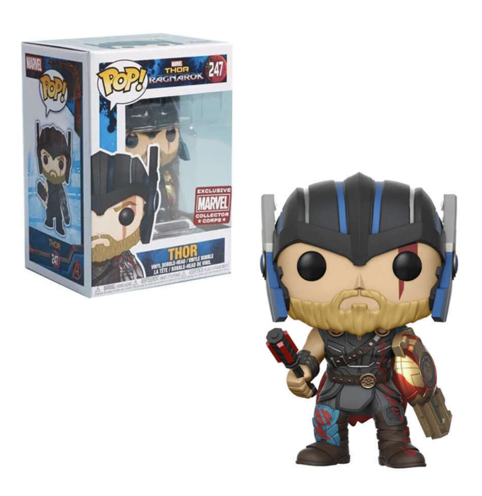 Funko Pop! Exclusivo Thor Ragnarok Thor With Helmet Marvel Collectors Corps #247