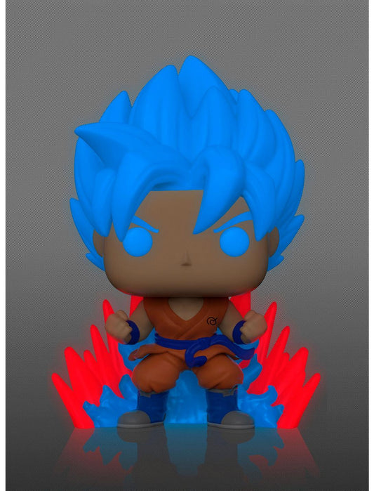Funko Pop! Animation Dragon Ball Super SSGSS Goku (Kaio-Ken Times Twenty) Glow-in-the-Dark Vinyl Figure - BoxLunch Exclusive