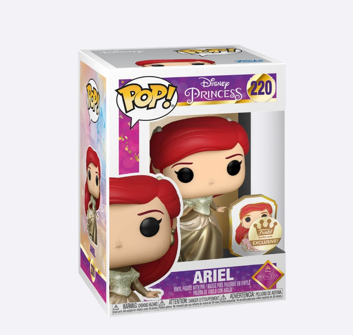 Funko Pop Disney: Ultimate Princess - Ariel (Gold) with Pin