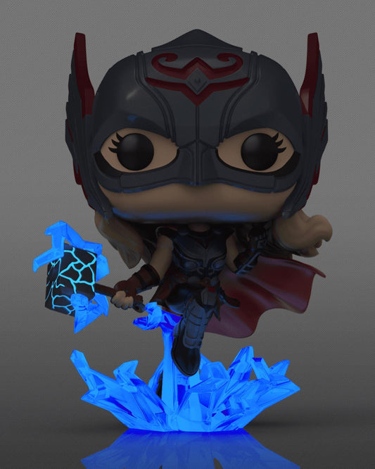 Funko Pop Marvel: Thor Love and Thunder - Mighty Thor Jane Glow Exclusivo