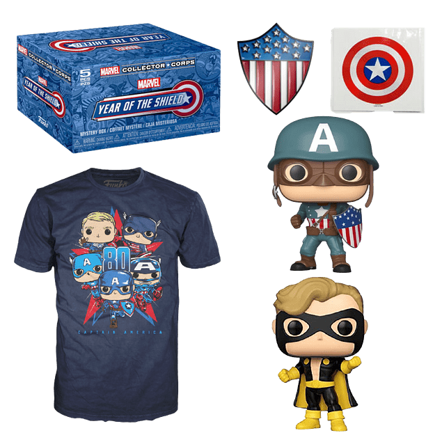 Marvel Collector Corps Captain America Year of the shield Talla M