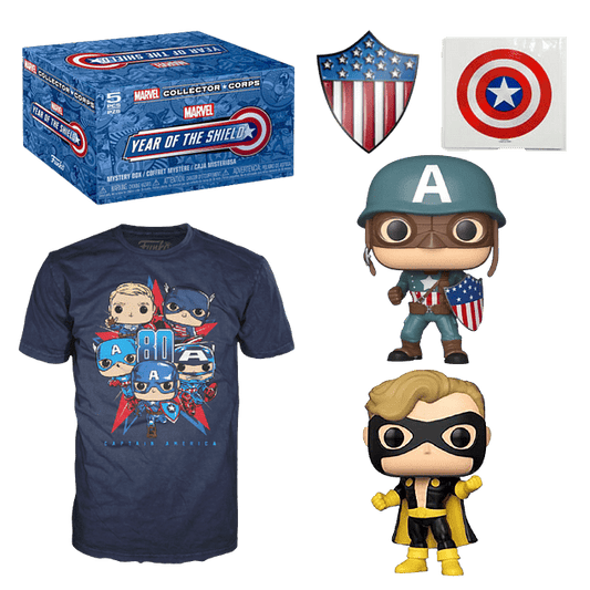 Marvel Collector Corps Captain America Year of the shield Talla XL