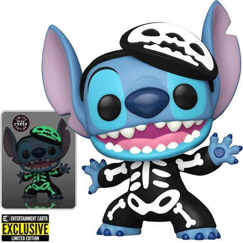 Funko Pop Lilo & Stitch Skeleton Stitch - Entertainment Earth Exclusive Set 2 piezas