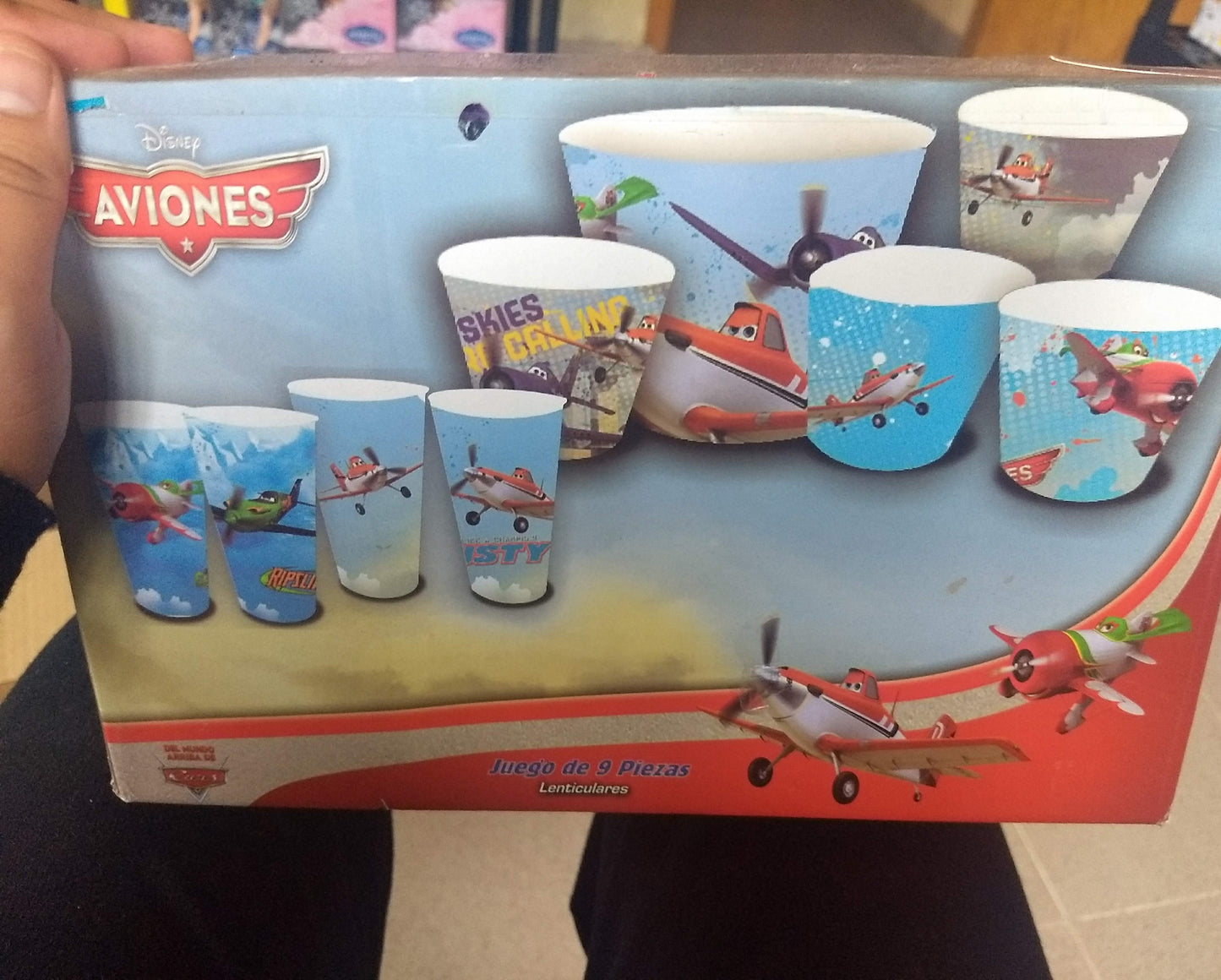 Set de Palomeras y vasos Aviones 9 Piezas