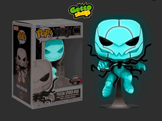 Funko Pop Marvel: Spiderman - Spiderman Venom Poison CHASE Exclusivo