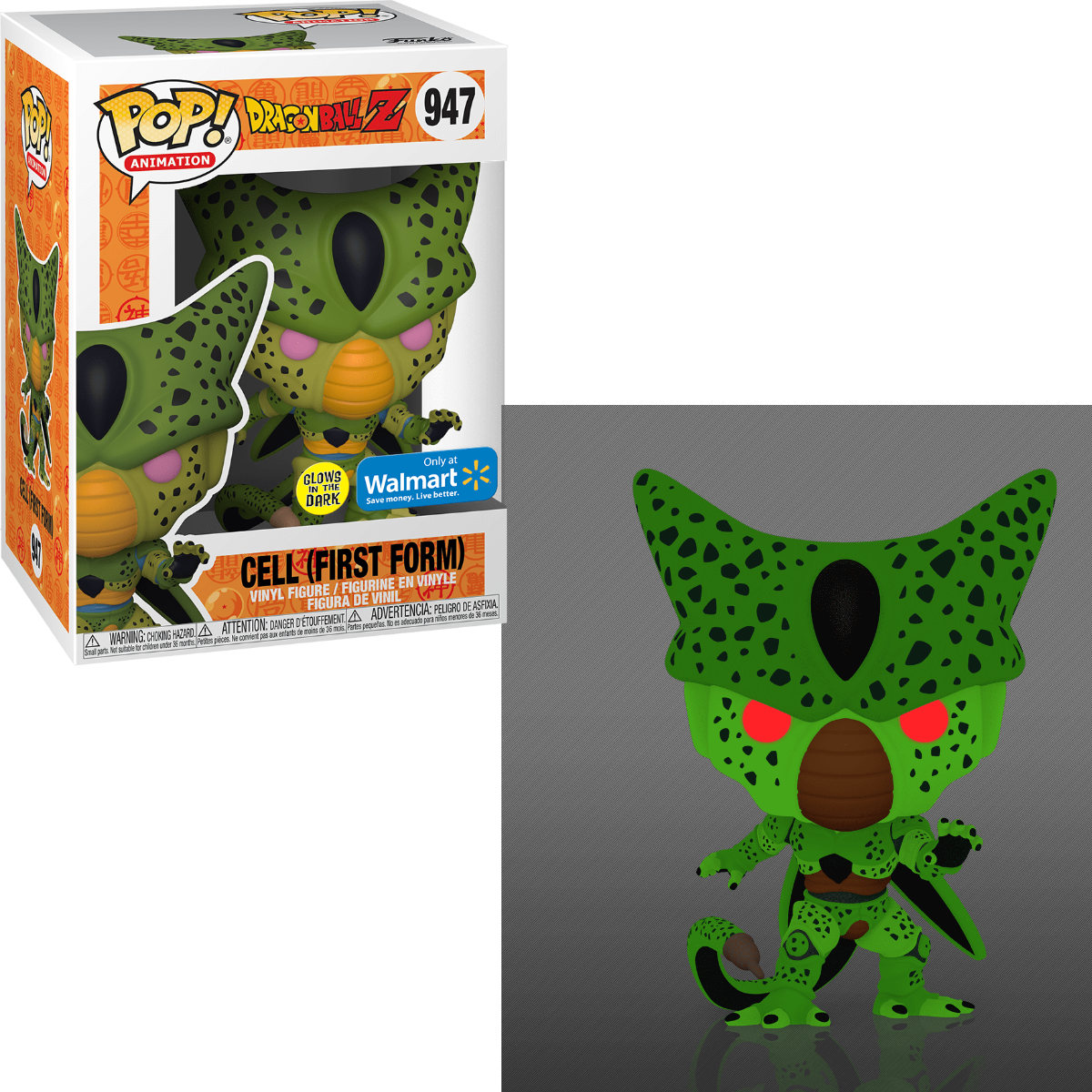 Funko Pop Animation: Dragon Ball Z - Cell Primera Forma GITD