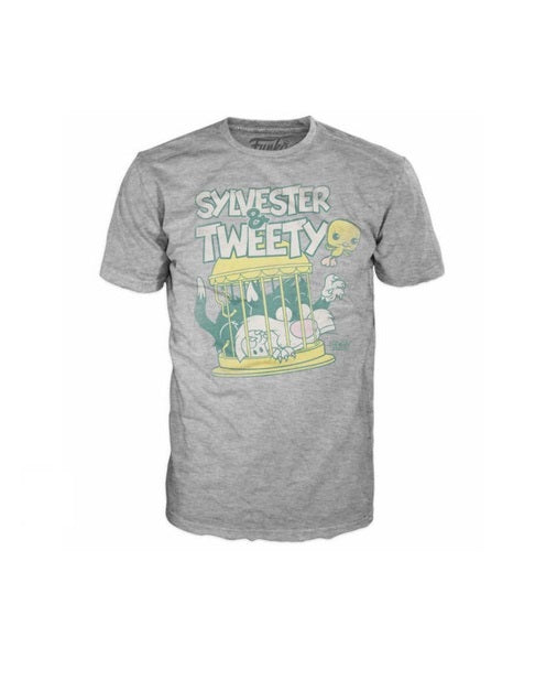 Playera Looney Tunes Silvestre y Piolin Talla L