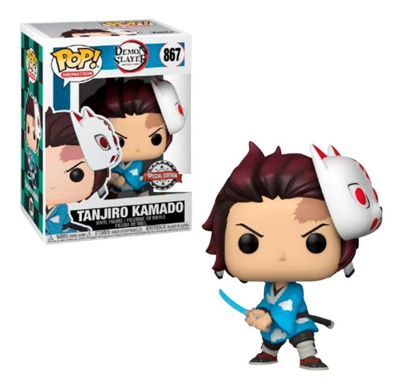 Funko Pop Animation: Demon Slayer - Tanjiro con mascara Exclusivo