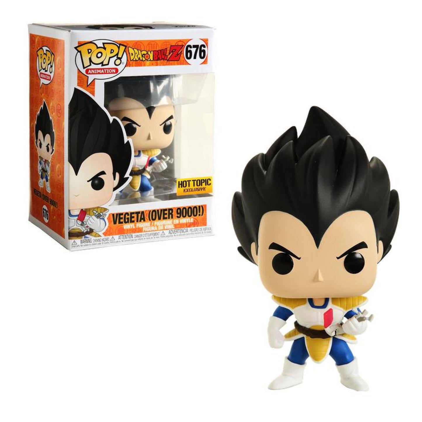 Funko Dragon Ball Z Pop Animation Vegeta (Over 9000) Hot Topic Exc