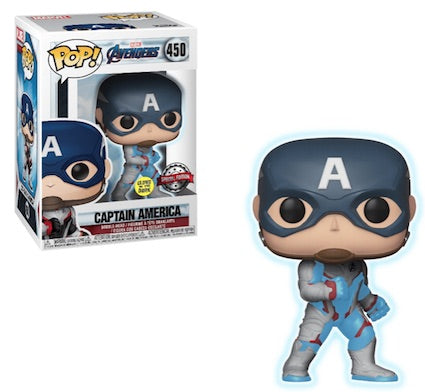 Funko Pop Marvel Captain America (Quantum Realm Suit) (Glow in the Dark)