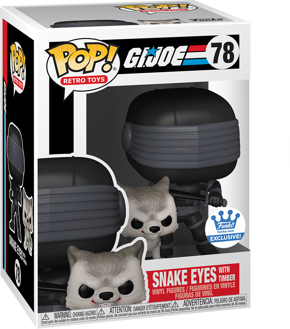 Funko Pop Retro Toys: G.I. Joe - Snake Eyes with Timber