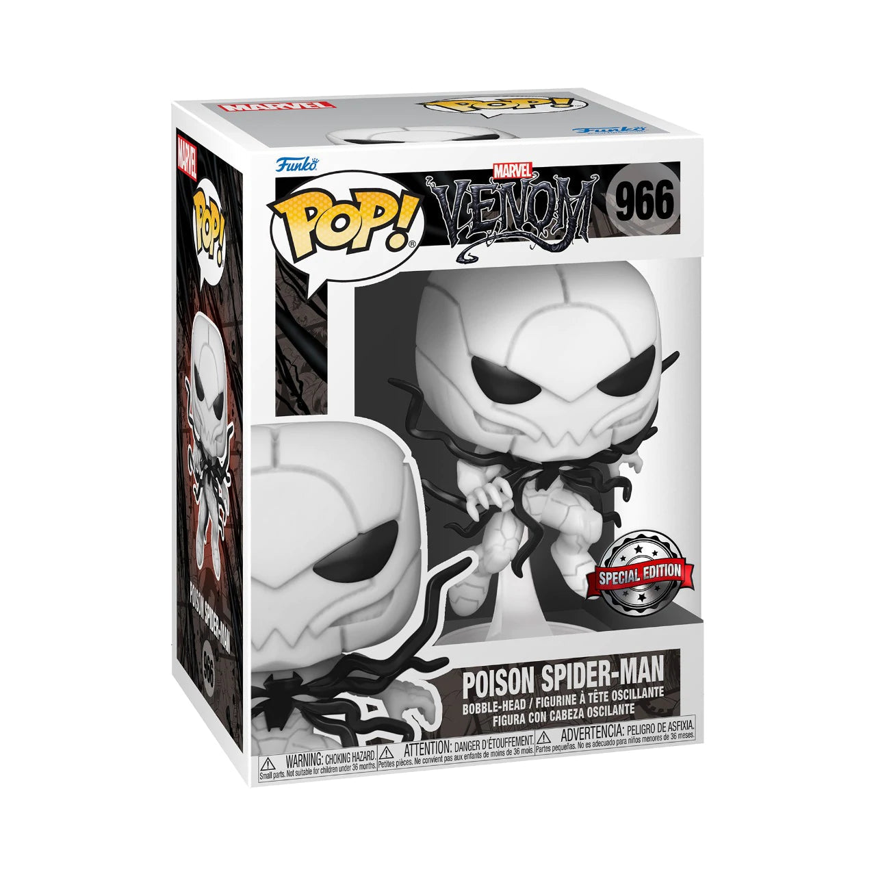 Funko Pop Marvel: Spiderman - Spiderman Venom Poison CHASE Exclusivo