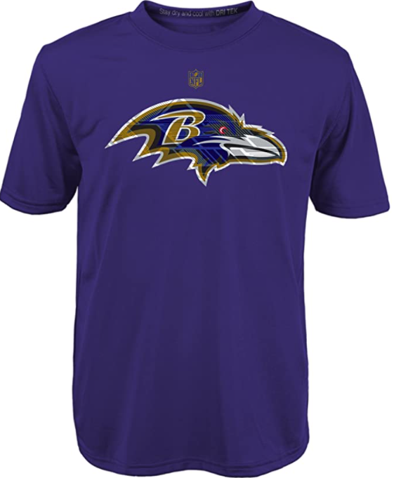 NFL Playera Dri-tek de Manga Corta con Logotipo Baltimore Ravens