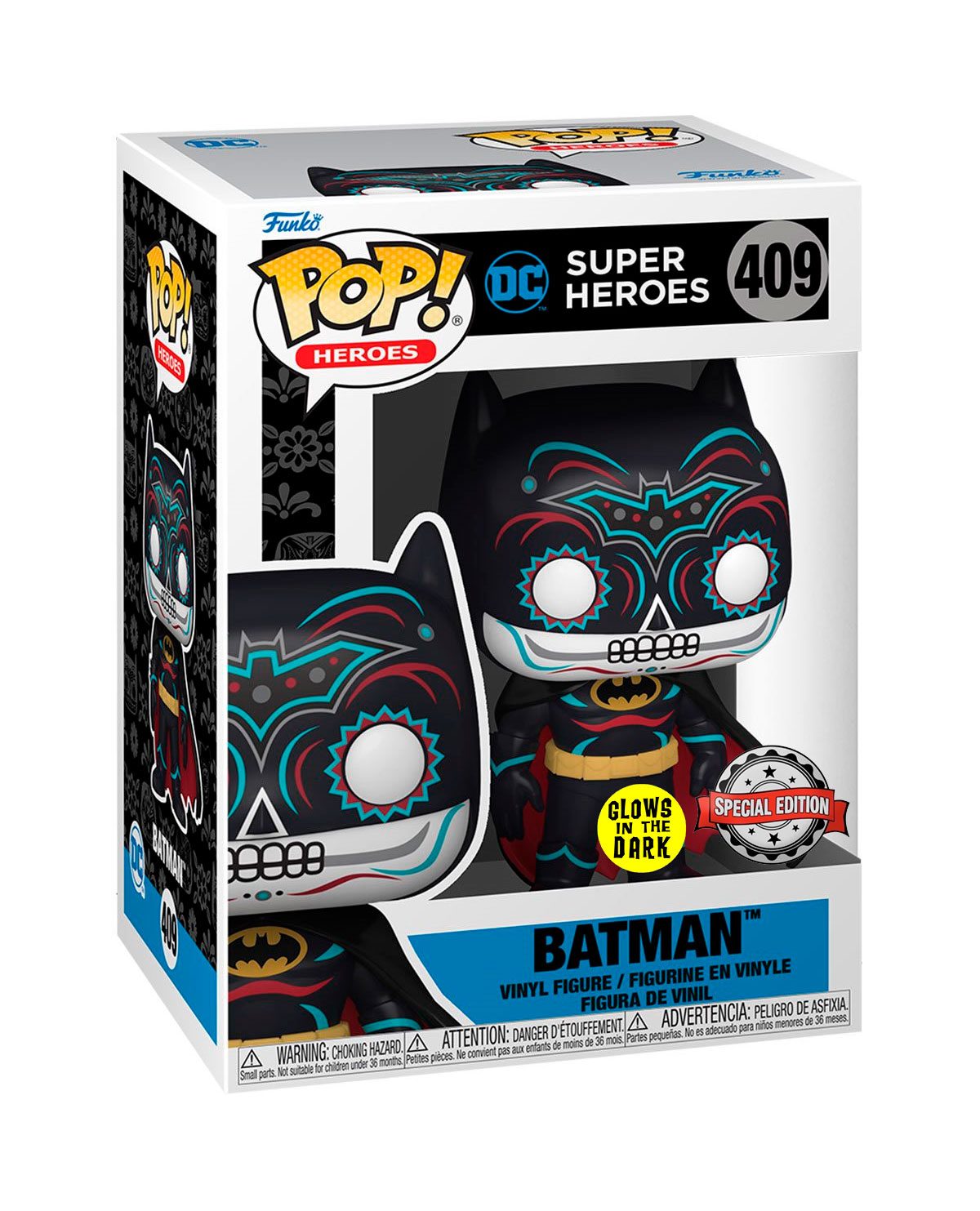 Funko Pop Heroes: Dia De Los DC - Batman Glow Exclusivo
