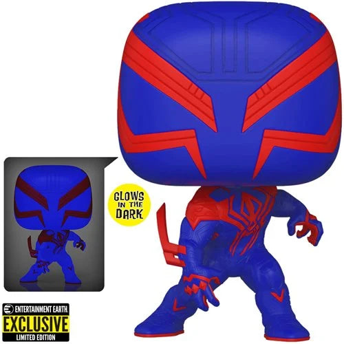 Funko Pop! Spider-Man: Across the Spider-Verse Spider-Man 2099 Glow-in-the-Dark – Entertainment Earth Exclusive