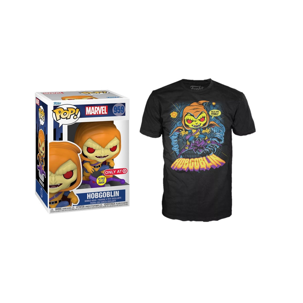 Funko Pop And Tee Marvel: Spider-Man - Hobgoblin (Glow) Talla XL