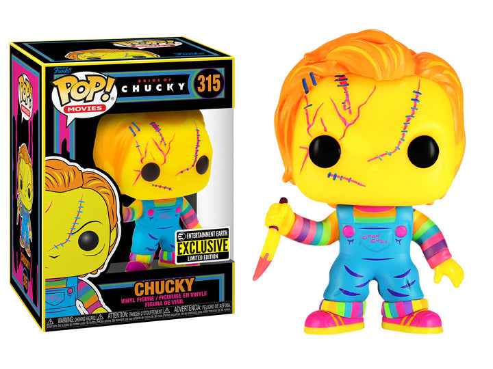 Funko Pop Child's Play Chucky Black Light - Entertainment Earth Exclusive