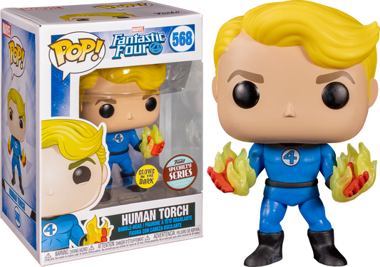 Funko Pop Marvel: Fantastic Four - Human Torch Glow In The Dark