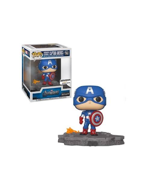 Funko Pop Deluxe, Marvel: Avengers Assemble Series - Capitan América Amazon Exclusive