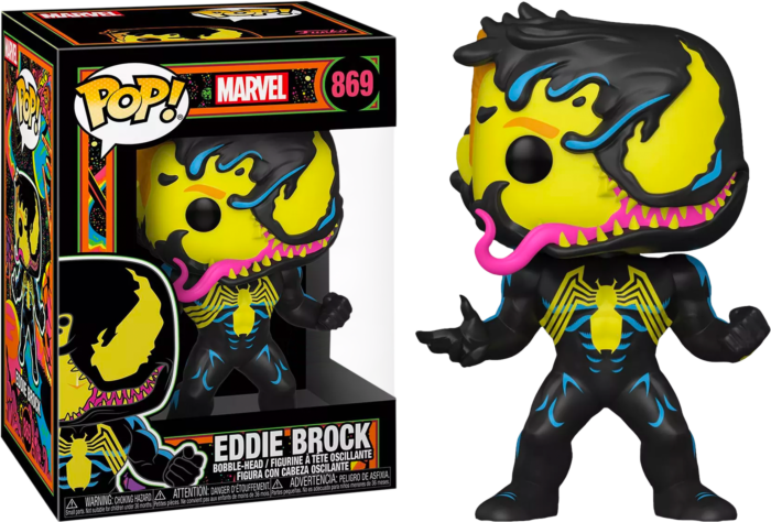 Funko Pop And Tee Marvel: Venom - Venomized Eddie Brock (Black Light) Talla S