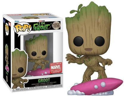 Funko Pop! Marvel: I am groot - Groot Surfing On Soap Bar #1056  Collector Corps