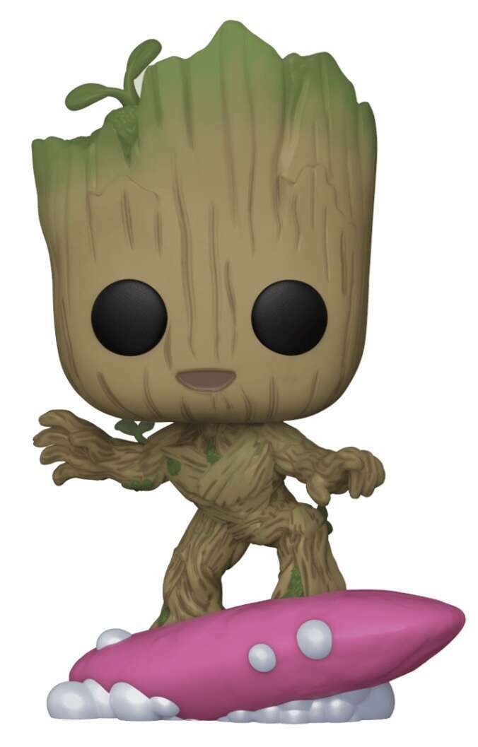 Funko Pop! Marvel: I am groot - Groot Surfing On Soap Bar #1056  Collector Corps