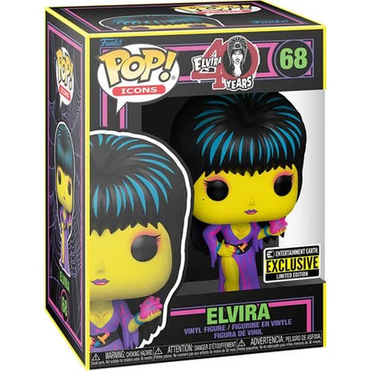 Funko Pop Elvira Black Light - Entertainment Earth Exclusive