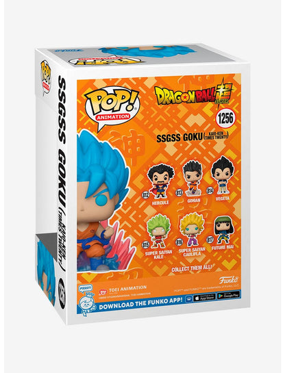 Funko Pop! Animation Dragon Ball Super SSGSS Goku (Kaio-Ken Times Twenty) Glow-in-the-Dark Vinyl Figure - BoxLunch Exclusive