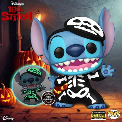 Funko Pop Lilo & Stitch Skeleton Stitch - Entertainment Earth Exclusive Set 2 piezas