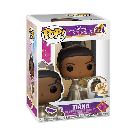 Funko Pop Disney: Ultimate Princess - Tiana (Gold) with Pin