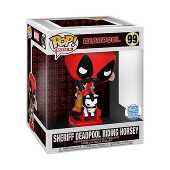Funko Pop Ride: Marvel - Deadpool Sheriff con Caballo de Juguete Exclusivo Funko Shop
