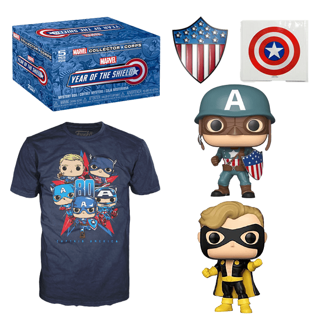 Marvel Collector Corps Captain America Year of the shield Talla L