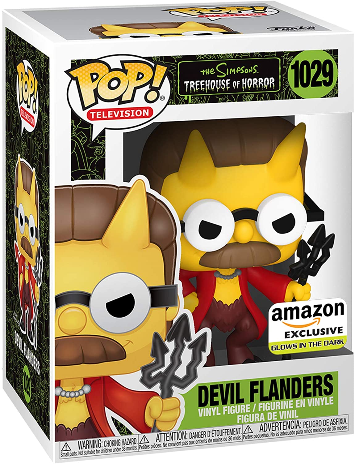 Funko Pop Los Simpson - Devil Flanders Glow in the dark Amazon Exclusive