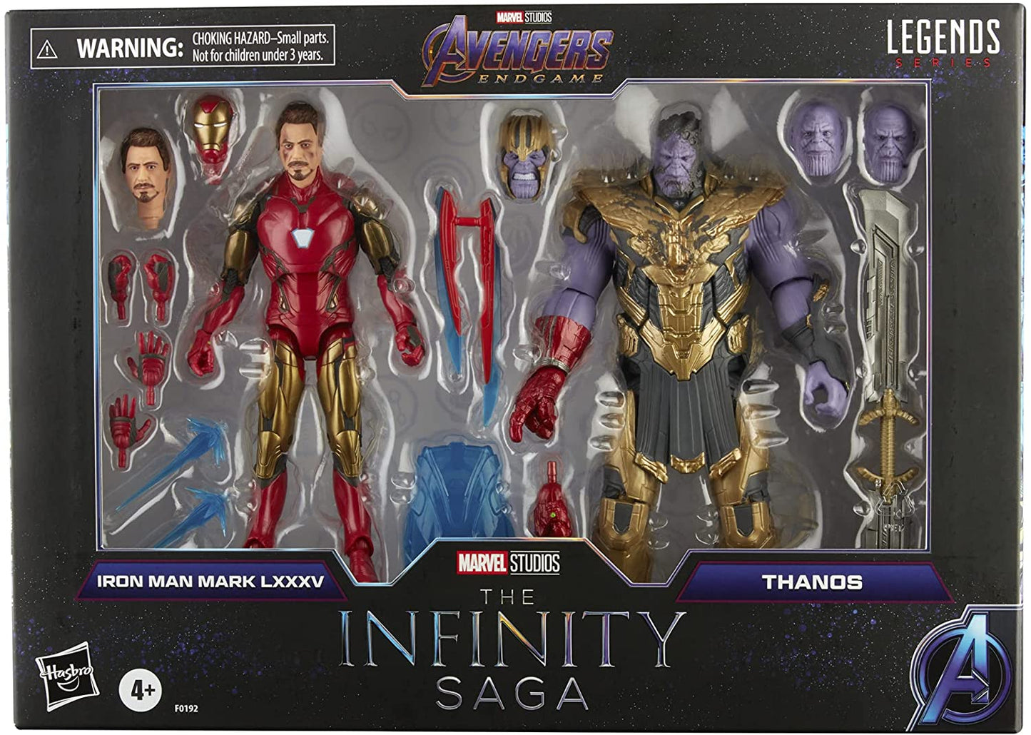 Marvel Hasbro Legends Series - Iron Man Mark 85 y Thanos