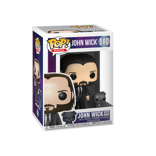 Funko Pop! Movies: John Wick - John in Black Suit with Dog Buddy