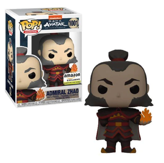 Funko Pop! Animation: Avatar - Admiral Zhao with Glow in The Dark Fireball, Amazon Exclusive