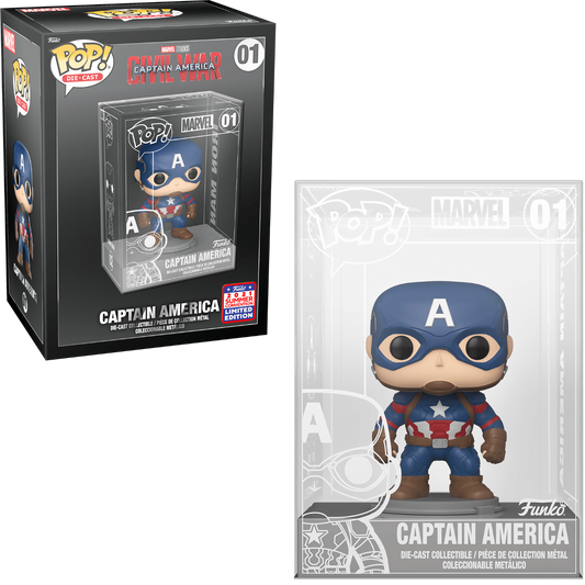 Funko Pop Marvel: Captain America: Civil War - Captain America Diecast Metal Summer Convention