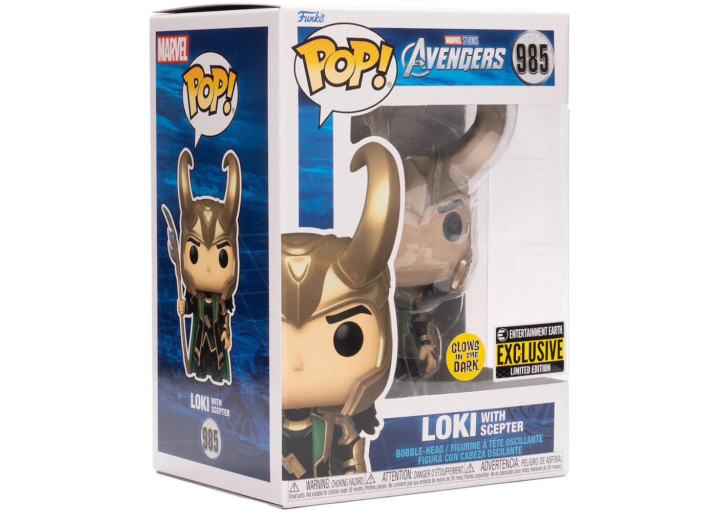 Funko Pop Avengers Loki with Scepter - Entertainment Earth Exclusive