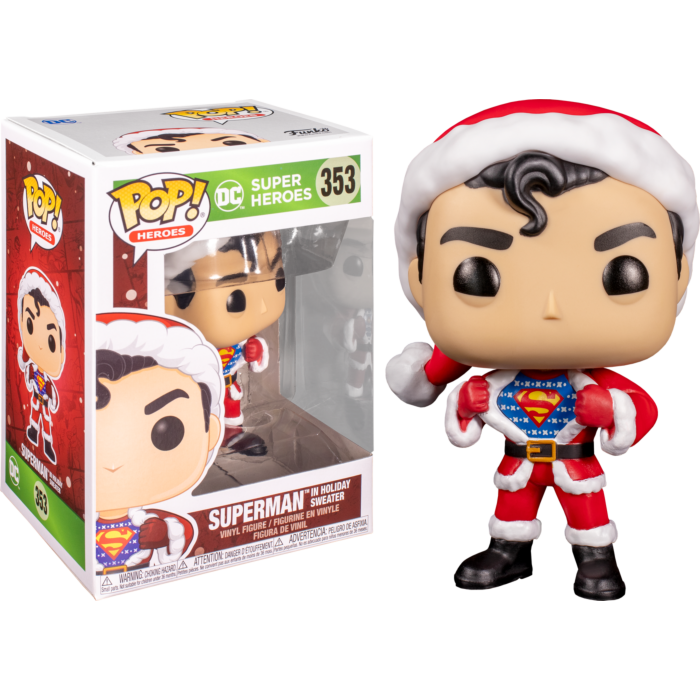 Funko Pop Dc Holiday Superman With Sweater