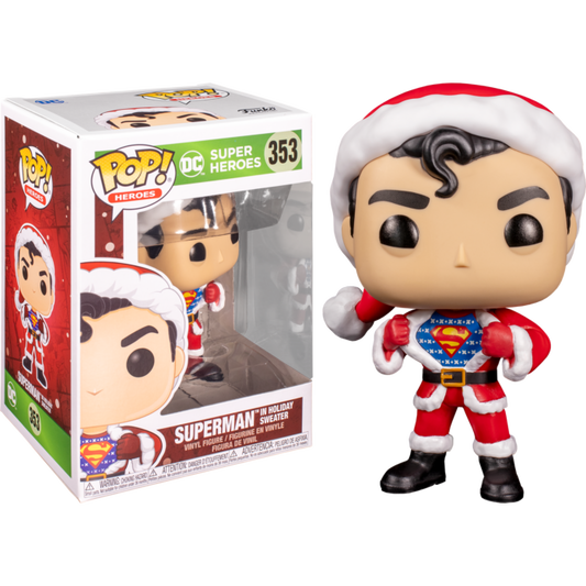 Funko Pop Dc Holiday Superman With Sweater