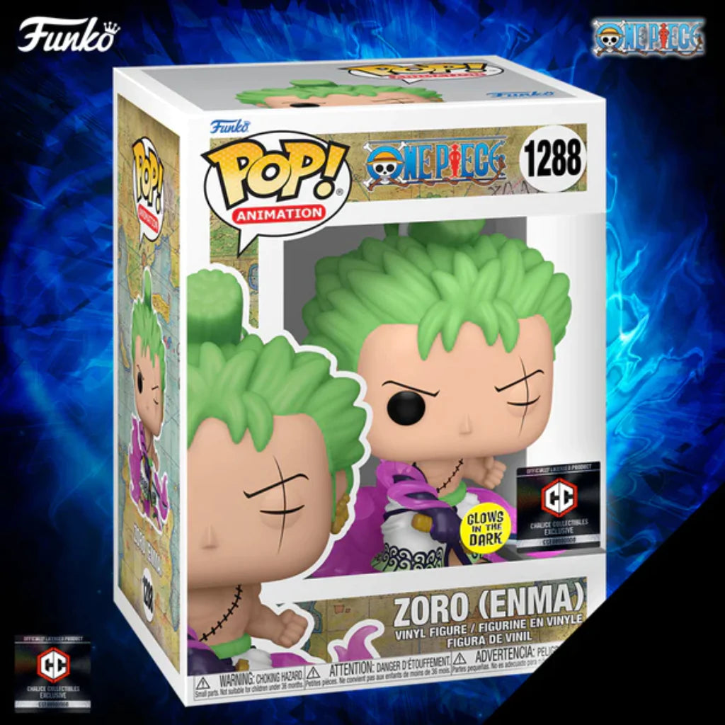 Funko Pop! Animation One Piece - ZORO (ENMA) (GITD) #1288 - Chalice Co ...