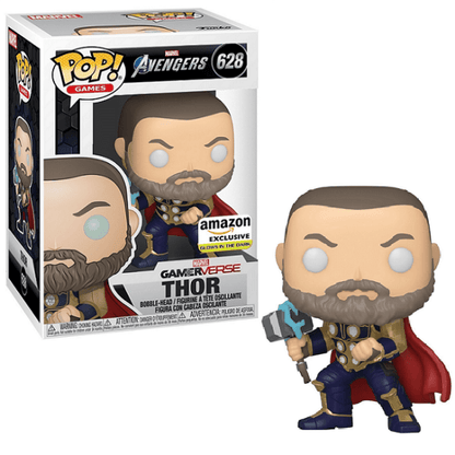 Funko Pop Marvel: Avengers Game - Thor (Glow In The Dark), Amazon Exclusive