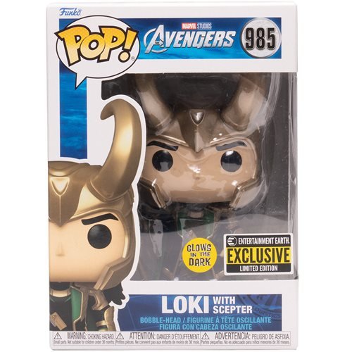 Funko Pop Avengers Loki with Scepter - Entertainment Earth Exclusive