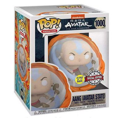 Funko Pop Super: Avatar - Aang Maestro 4 Elementos 6 Pulgadas Glow Exclusivo