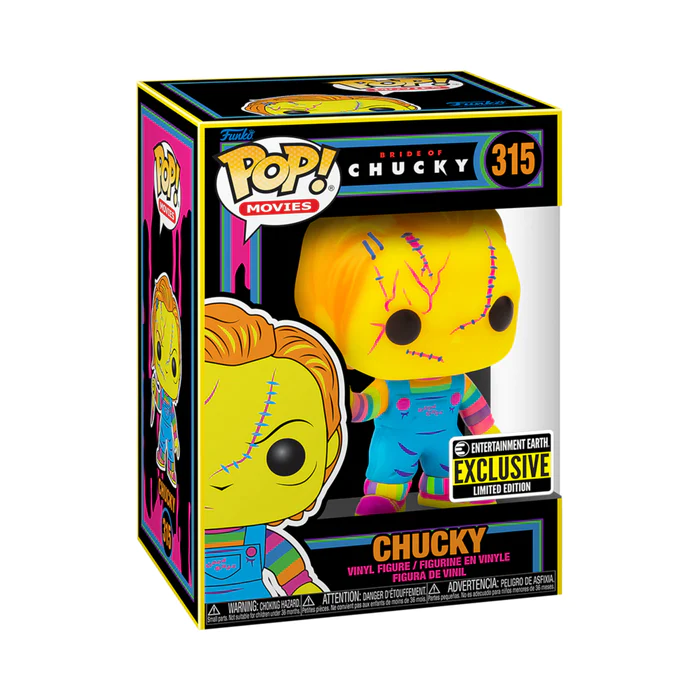 Funko Pop Child's Play Chucky Black Light - Entertainment Earth Exclusive